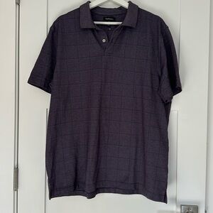 NWOT Van Heusen Purple Plaid Collared T Shirt Polo
